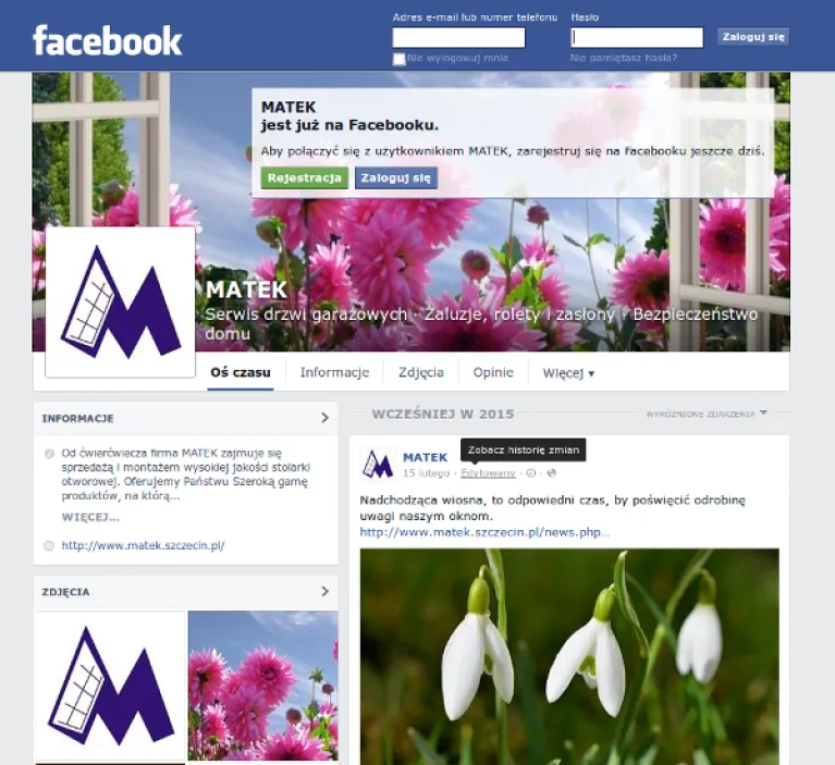Nasz fanpage na Facebooku