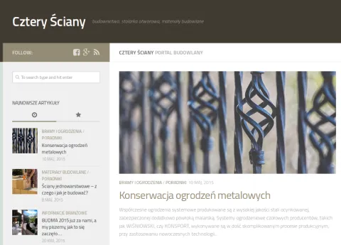 Poradniki i artykuły w portalu Cztery Ściany