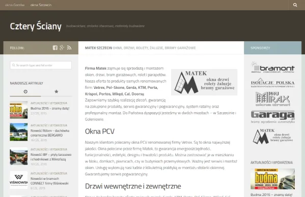 Nasza wizytówka biznesowa w serwisie Cztery Ściany