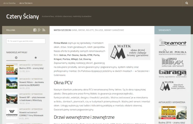 Nasza wizytówka biznesowa w serwisie Cztery Ściany