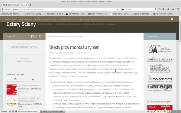 Wrześniowe nowości w portalu budowlanym Cztery Ściany