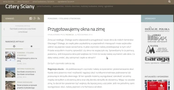 Cztery Ściany przygotowują okna na zimę!