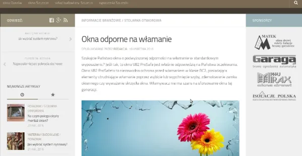 Okno V82 ProSafe na portalu budowlanym