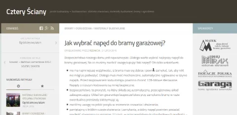 Rady na naszym portalu budowlanym Cztery Ściany