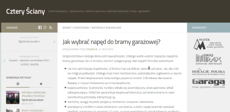 Rady na naszym portalu budowlanym Cztery Ściany