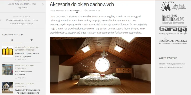 Drzwi wejściowe, akcesoria do okien dachowych to nowe tematy na portalu budowlanym Cztery Ściany