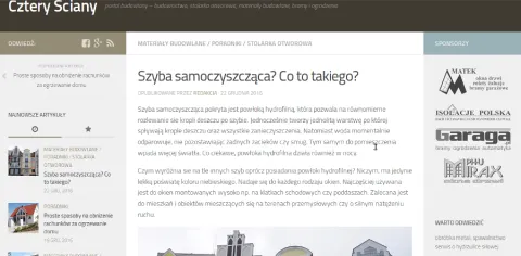Radzimy na naszym portalu budowlanym Cztery Ściany