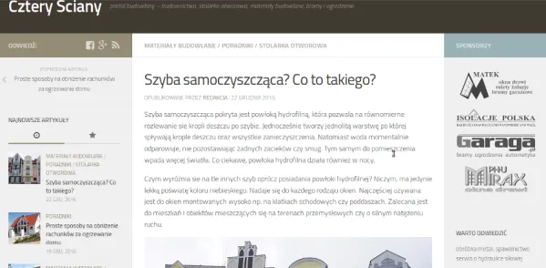 Radzimy na naszym portalu budowlanym Cztery Ściany