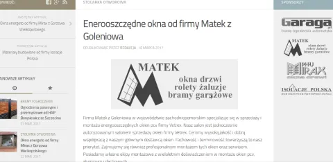 Energooszczędne okna na portalu