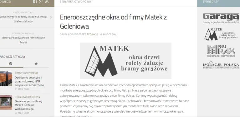 Energooszczędne okna na portalu