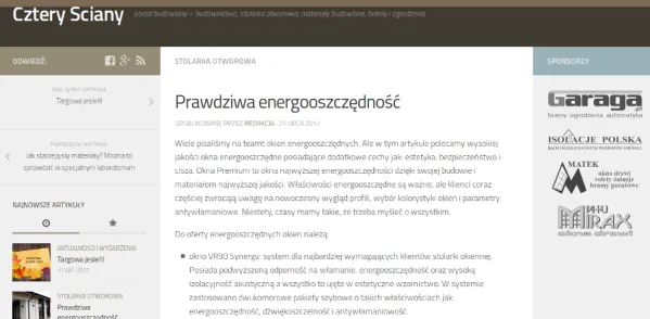 Okna premium na portalu
