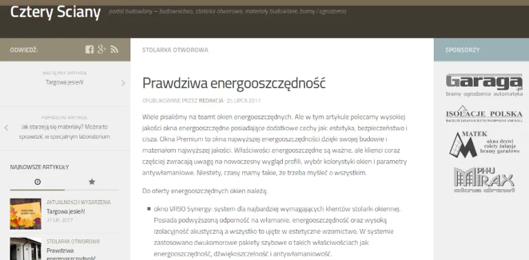Okna premium na portalu