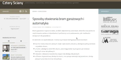 Bramy garażowe na portalu