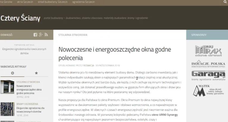 Okna Premium na blogu