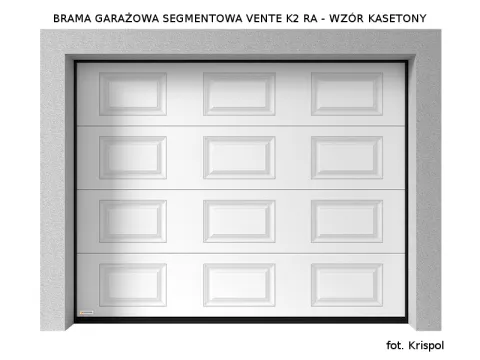Brama garażowa segmentowa - wzór kasetony