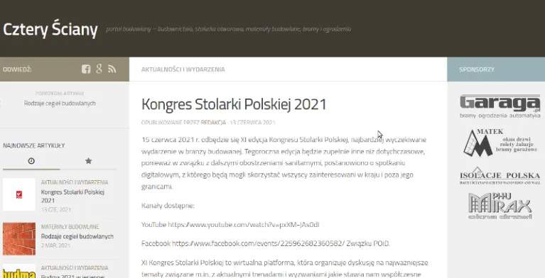 Blog Cztery Ściany zaprasza do czytania