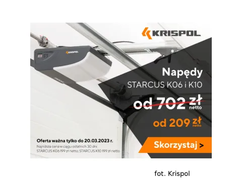 Oferta weekendowa na napędy bramowe STARCUS