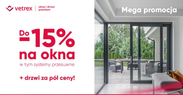 Dodatkowy rabat na okna firmy Vetrex