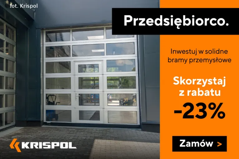 Segmentowe bramy przemysłowe KRISPOL z rabatem 