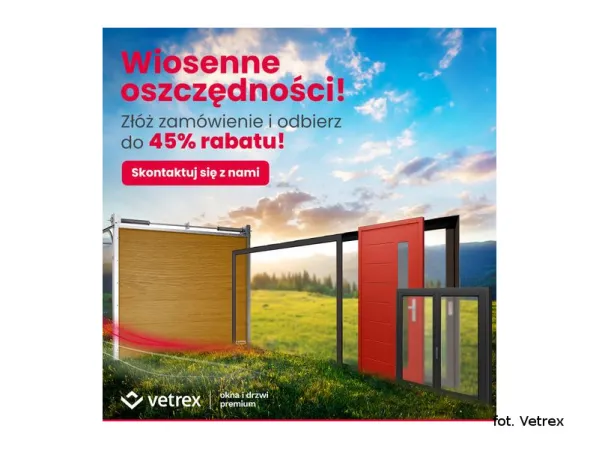 Wiosenny widok za oknami 